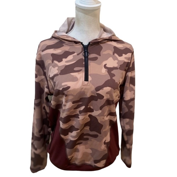 Better Sports Performance BSP rust/peach camo 1/4 zip sweatshirt hoodie medium - Picture 3 of 14